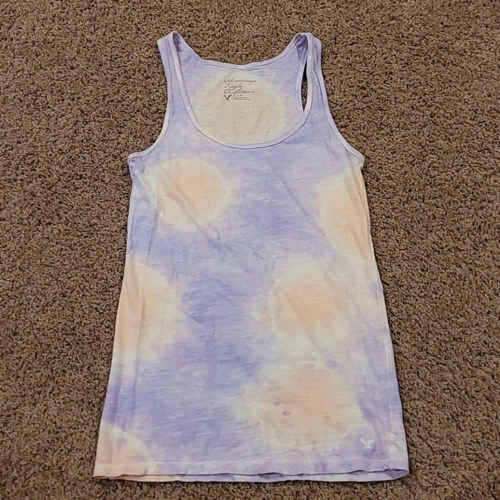 Tie-Dye American Eagle Razor Back Tank